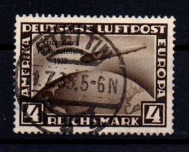 Michel Nr. 498, Chicagofahrt 1933 gestempelt, geprüft BPP.